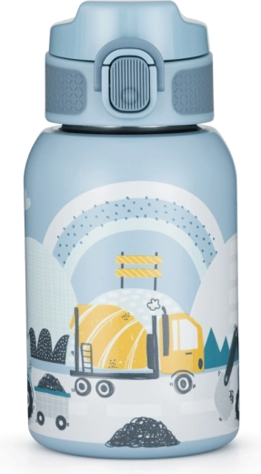 Petite&Mars nerūsējošā tērauda termopudele ar salmiņu 350 ml work zone 12m+