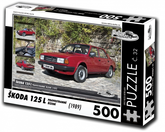 Puļķu spēle RETRO-AUTA Škoda 125 L ar stūri labajā pusē, 500 gabali
