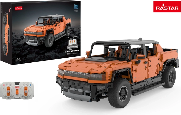 RC auto būvkomplekts Hummer EV 1:10 oranžs RASTAR