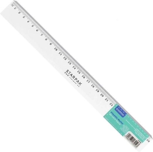 Caurspīdīgs plastmasas lineāls 30 cm Starpak – 1 gab.