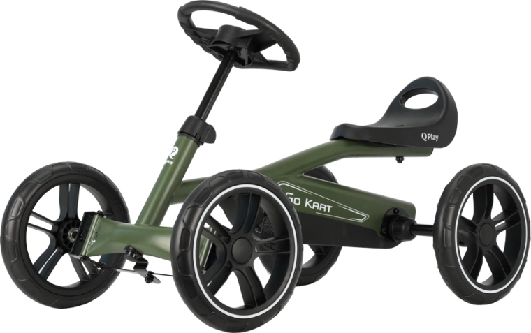 Qplay pedāļu kartings go-karts army green bērniem no 3 gadu vecuma – Army Green