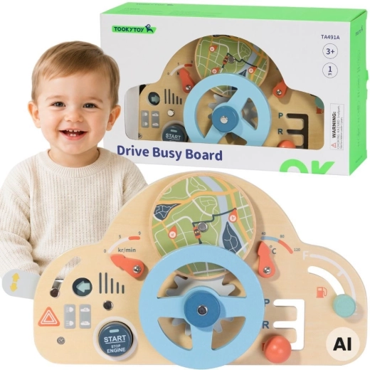 Tooky Toy koka izglītojošā stūre bērniem 3+