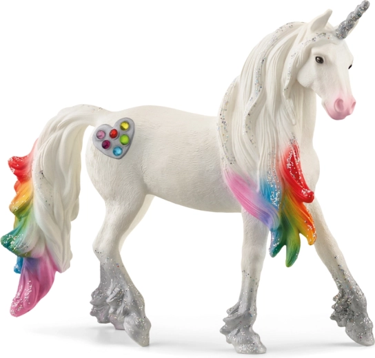 Schleich bayala varavīksnes vienradža ērzelis ar sirsniņām