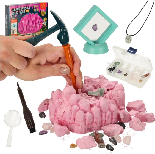 Gemstone Excavation – Kids' Science Kit with Minerals