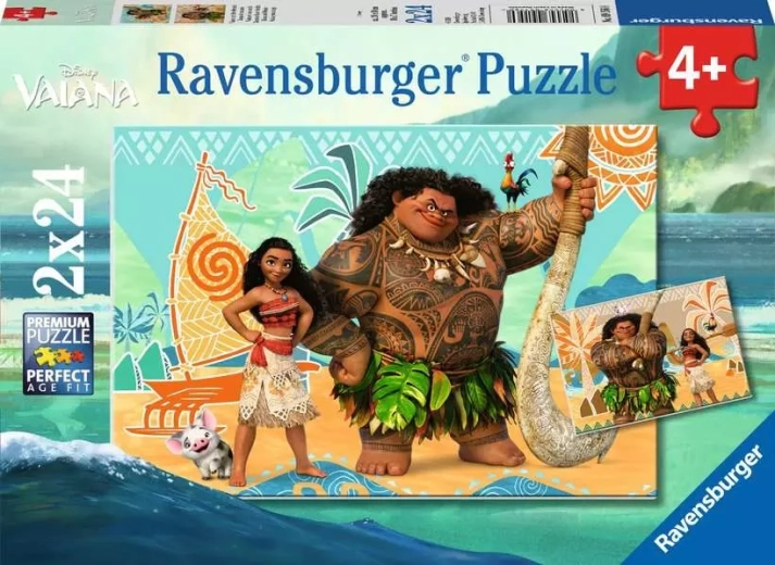 Ravensburger puzle Drosmīgā Vaiana: Draugi 2x24 gabaliņi
