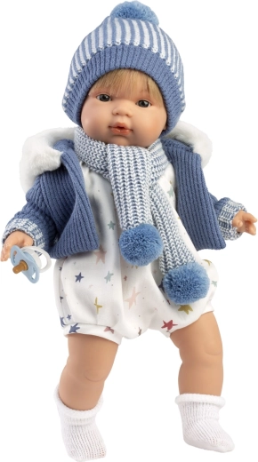 Llorens Sasha realistic talking and crying doll with a cloth body, 38 cm