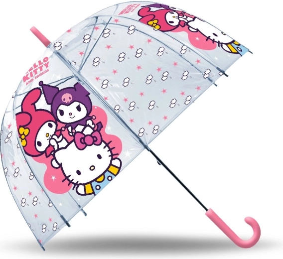 caurspīdīgs manuāls lietussargs Hello Kitty