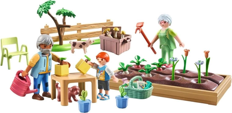 Interactive raised garden bed