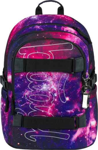 Ergonomic backpack with skateboard straps