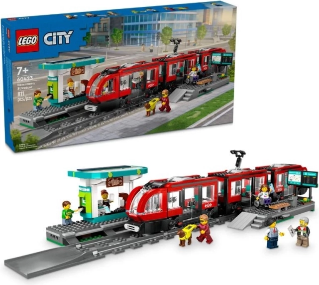 LEGO® City 60423 Tramvajs un pietura pilsētas centrā