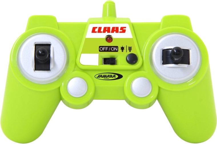 Tālvadības traktors Claas Arion 660 ar pašizgāzēja piekabi, mērogs 1:24