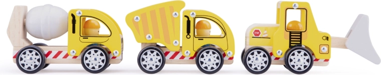 Būvniecības transportlīdzekļu komplekts bērniem – 3 gabali