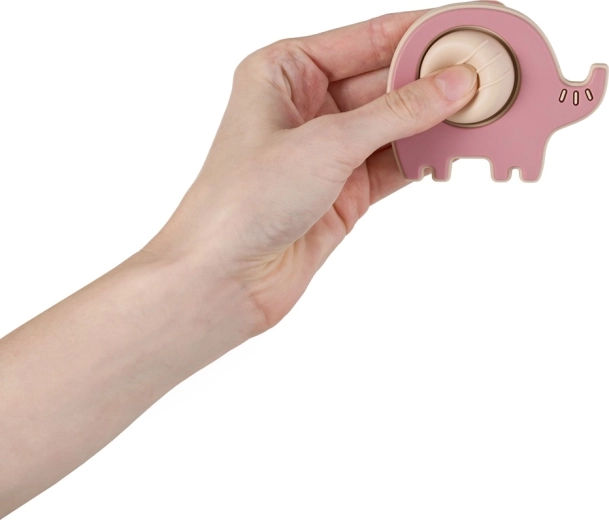 Squishy button for developing motor skills