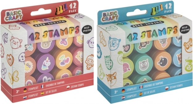 Jautrie zīmogi Basic Craft paškrāsojošie 12 gab.