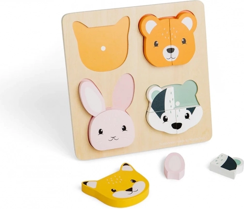 Koka ieliekamā skaitīšanas puzle Bigjigs Toys