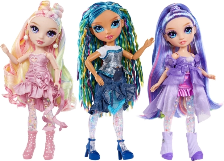 Rainbow High Rainbow Shimmers slime modes lelle – lelle ar varavīksnes slime efektu