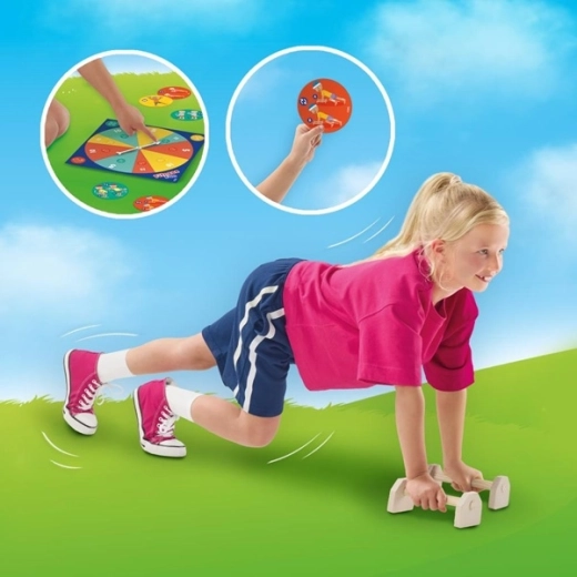 Wooden grips and dumbbells for active play at home or outdoors
