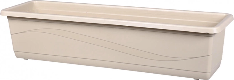 Plastmasas balkona kaste Lobelia Modern 50 cm gaiši brūna
