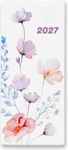 Monthly Planner Flowers 2027 in PVC Cover