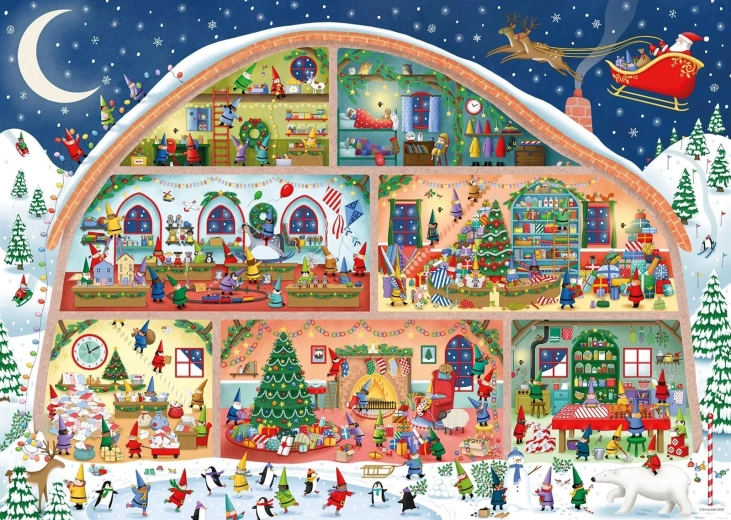 Puzle Ravensburger Santas darbnīca 1000 gabali