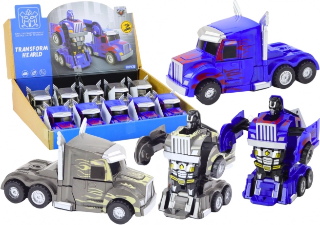 Auto-robots kravas automašīna 2v1 robots 2 krāsās
