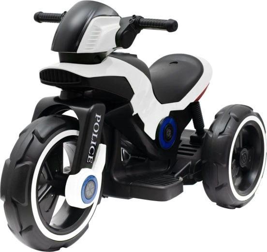 Bērnu elektriskais motocikls BABY MIX Police, balts