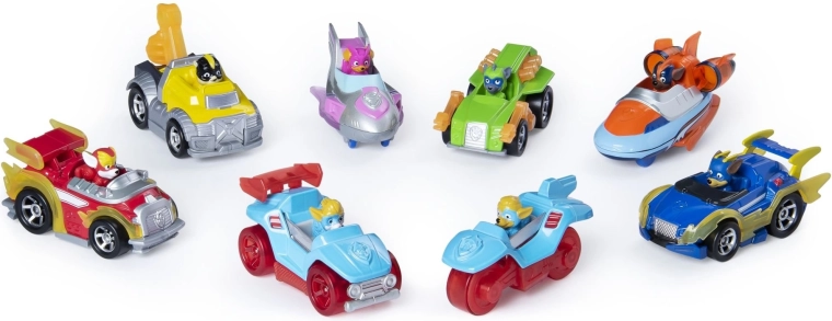 8 transportlīdzekļi ar Paw Patrol varoņiem