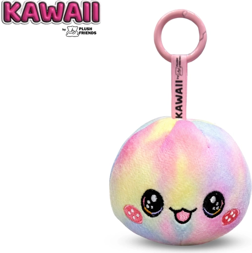 Rainbow Plush Bao Dumpling Keychain, 8 cm