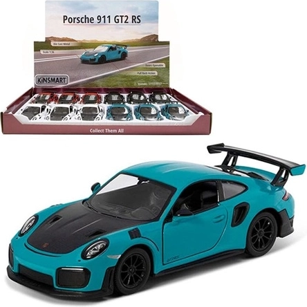 Metāla Porsche 911 GT2 RS modelis ar atvilkšanas mehānismu - 1 gab.