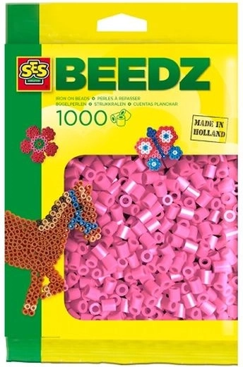 SES Creative gludināmās pērlītes rozā 1000 gab.