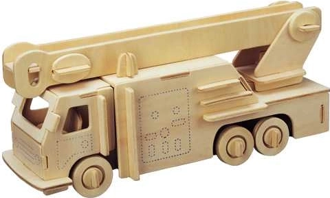 Koka 3D puzle ugunsdzēsēju auto WOODCRAFT