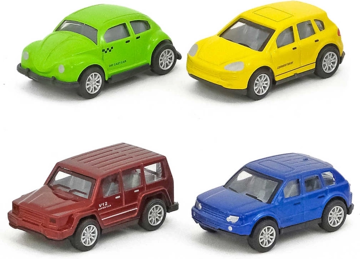 Metal passenger car 6.5 cm in a box (various types) - 1 piece