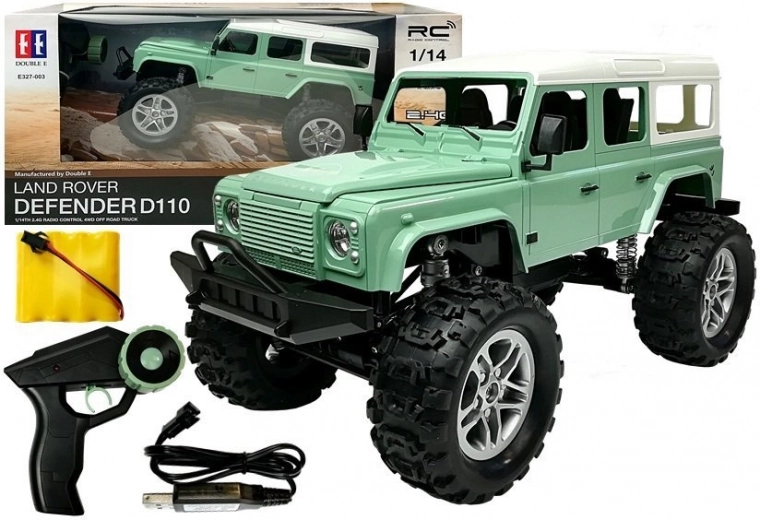 RC apvidus auto LAND ROVER DEFENDER D110 1:14 zaļš 2.4G