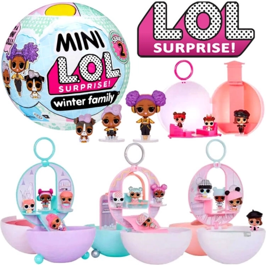 Mini L.O.L. Surprise ziemas ģimenīte – sniega bumba ar lellītēm, 2. sērija