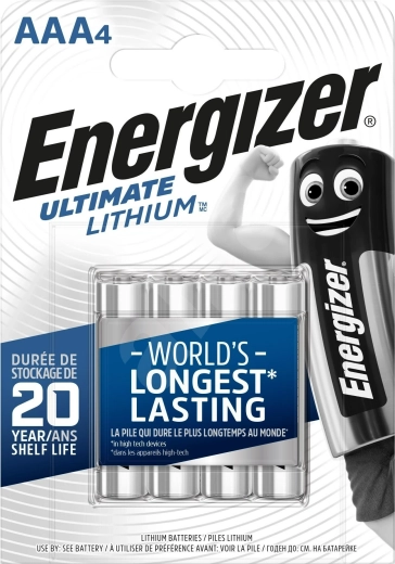 AAA Lithium Batteries ENERGIZER Ultimate Lithium 1.5 V – 4 pcs