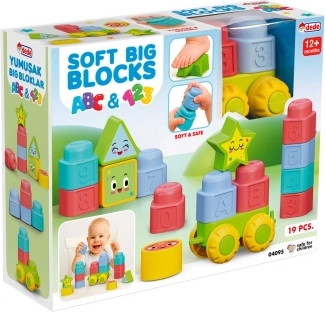 Soft Building Blocks with a Wagon