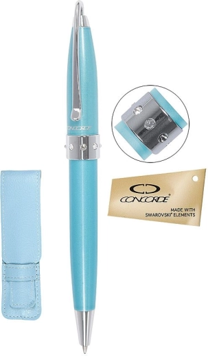 CONCORDE Lady Ballpoint Pen with Swarovski Crystals, Blue