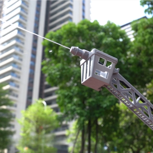 Movable ladder and water cannon