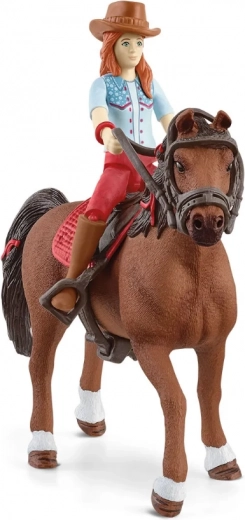 Schleich Horse Club jāšanas komplekts Hannah un Cayenne ar kustīgu figūriņu
