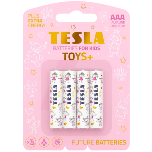 Alkaliskās baterijas AAA TESLA Toys+ Girl, 4 gab.
