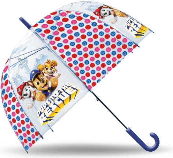 Caurspīdīgs bērnu lietussargs PAW Patrol 46 cm
