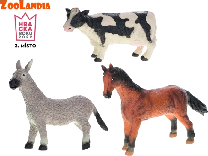 Zoolandia fermas dzīvnieki 21–24 cm – govs, zirgs un ēzelis