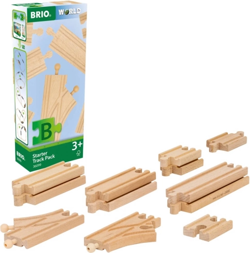 BRIO wooden track starter set, 12 pieces