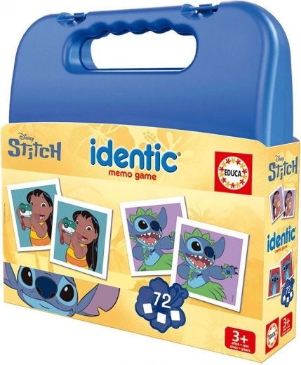 EDUCA Pexeso koferītis Stitch 72 kartītes