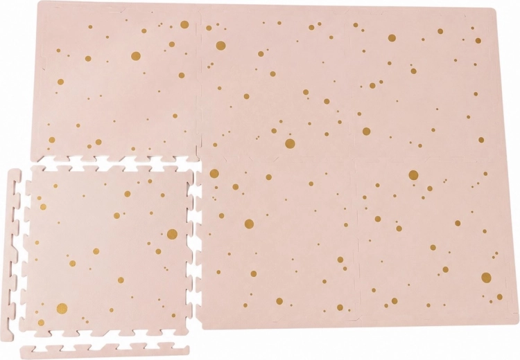 NIDO NIDO putu rotaļu paklājiņš Pink and Gold Confetti