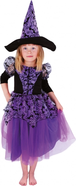 Bērnu raganiņas kostīms violetā krāsā