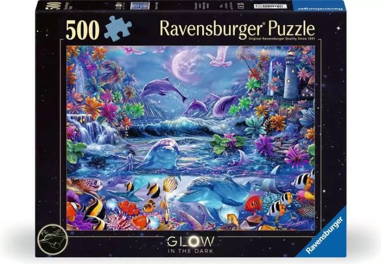 Ravensburger spīdoša puzle “Mēnessgaismas burvība” 500 gabaliņi
