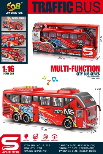 Sarkans autobuss 1:16 – rotaļlieta bērniem