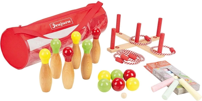 Jeujura koka āra spēļu komplekts