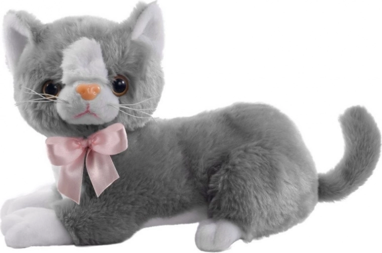 Maskot Flico gray cat with bow 34 cm
